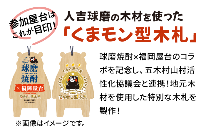 くまモン型木札